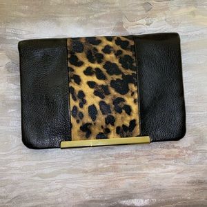 Cheetah Vegan Leather Cross Body / Clutch